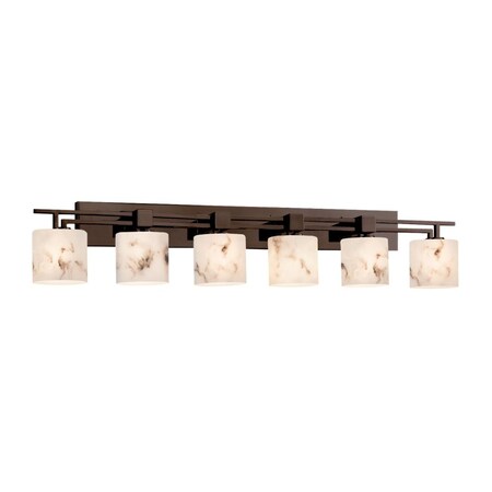 Justice Design Group FAL-8706-30-DBRZ LumenAria Collection Aero 6-Light Bath Bar